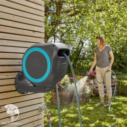 18600-20.000.00 Катушка со шлангом настенная автоматическая 15м GARDENA RollUp S (голубой цвет)