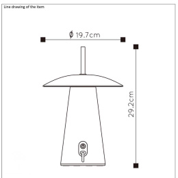 LA DONNA Table lamp Led 2W 2700K Antracite