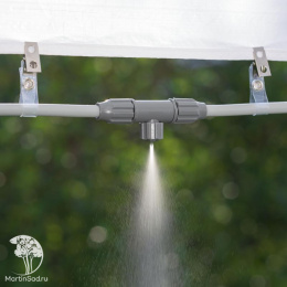 Шланг-распылитель Gardena, 10 м (диаметр 3.5 мм) с комплектом для подключения (6 микронасадок, 1 микронасадка с автостопом, 13 зажимов, 1 коннектор)