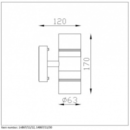 ARNE-LED Outdoor Wall lamp 2xGU10/5W 350LM 2700K