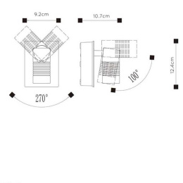 BRAN Wand spotlight Led 7W/345LM 2700K Antracite
