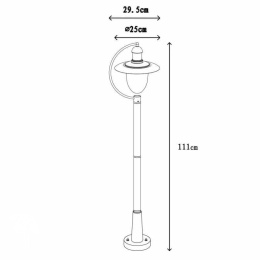 ARUBA Lantern IP44 1xE27 H110 D24,5 Black