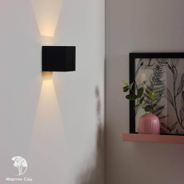 XIA Wall Light IP54 LED 2W 8/8/8cm Black