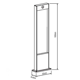 JELLUM Lamp Post Outdoor LED  H100cm Anthracite