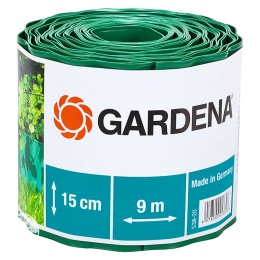 Бордюр зеленый 15 см, длина 9 м Gardena
