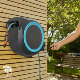 18610-20.000.00 Катушка со шлангом настенная автоматическая 20м GARDENA RollUp M (голубой цвет)