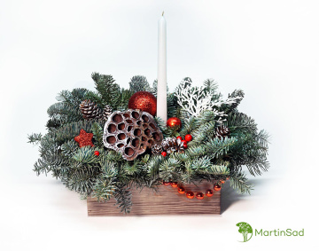 Фото Новогодняя композиция Снежный лотос 2