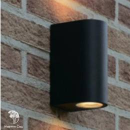 ZARO Wall spotlight Outside Round Black