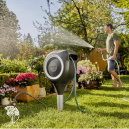 18616-20.000.00 Катушка со шлангом свободного размещения автоматическая 20м GARDENA RollUp M (белый цвет)