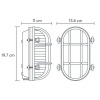 DUDLEY Outside Wall Light Oval IP65 E27/60W Matt фото 4 