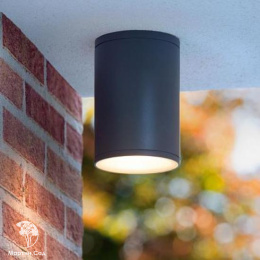 TUBIX Ceiling Light IP54 H15.3 D10.8cm Anthracite