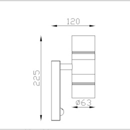 ARNE-LED Wall Light +IR 2xGU10/5W 2700K
