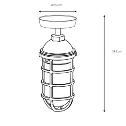 LIMAL Ceiling Light Outside 1xE27/60W Black